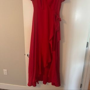 Red high-low dress. Size small.